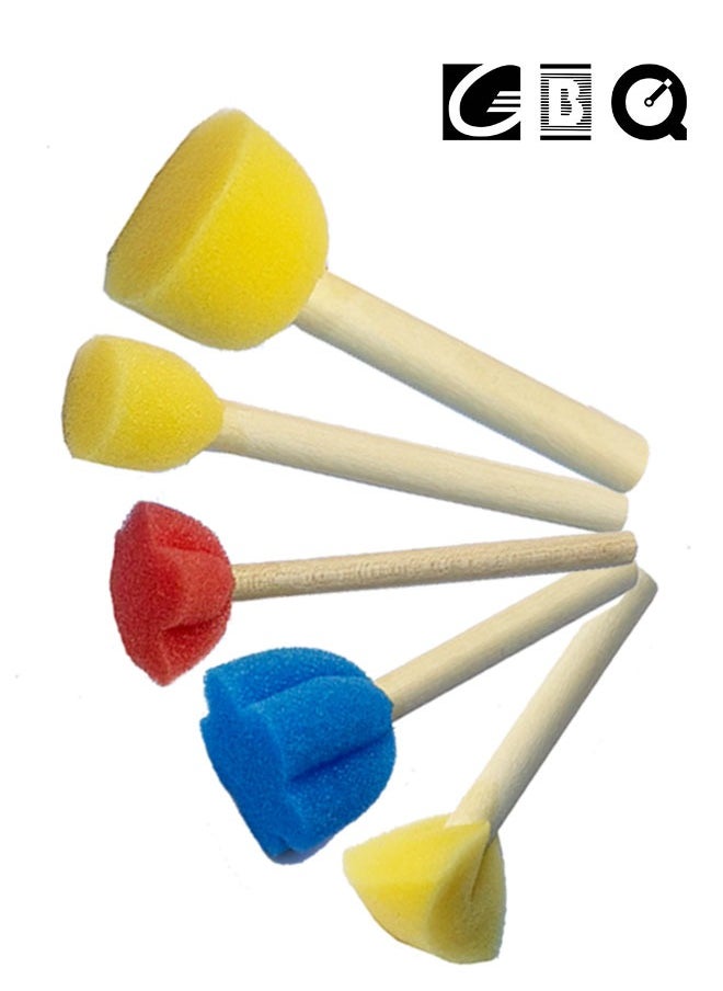 GBQ 5PCS Kids Sponge Paint Brush Painting Crafts DIY Crafts Art Painting Supplies Painting Tools Set Multicolor  - Image 1