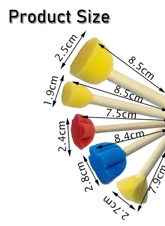 GBQ 5PCS Kids Sponge Paint Brush Painting Crafts DIY Crafts Art Painting Supplies Painting Tools Set Multicolor  - Image 2