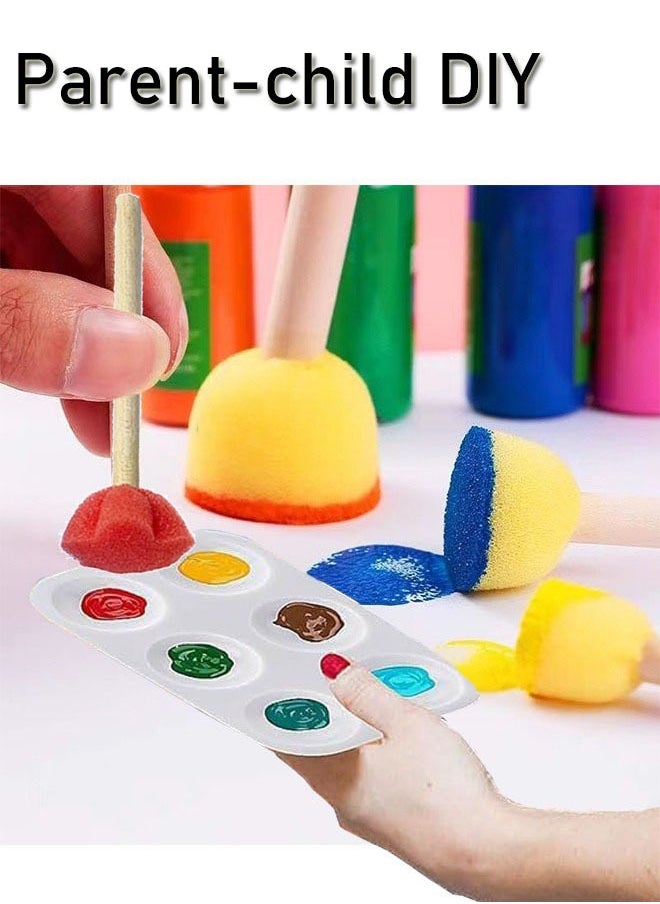 GBQ 5PCS Kids Sponge Paint Brush Painting Crafts DIY Crafts Art Painting Supplies Painting Tools Set Multicolor  - Image 3