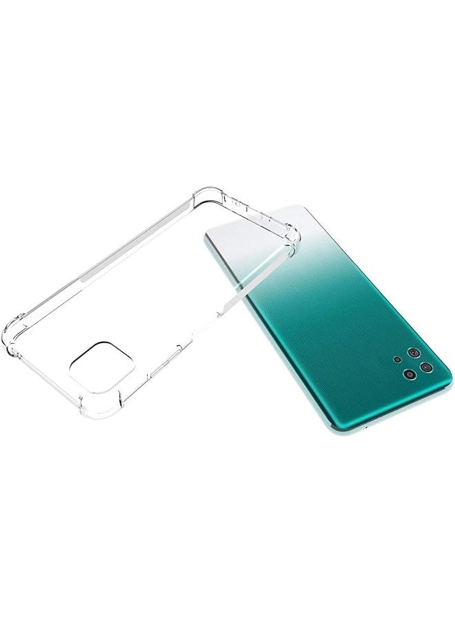 1+2 For Samsung Galaxy A22 5G Galaxy A22S 5G Case With Tempered Glass 2 Pieces Slim Shock Absorption Tpu Soft Edge Bumper With Reinforced Corners Clear Protective Cover Not Fit For A22 4G
