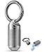 TISUR Titanium Keychain Pill Holder Small Metal Pill Case Pill Organizer Portable Waterproof Pill Container Travel Pill Bottle Box for Purse Small051inch - Image 1