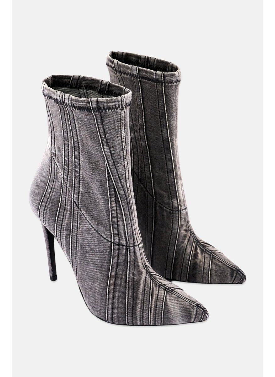 DIESEL Women D-YUCCA AB  Slip On Ankle Boots, Washed Black  - Image 1