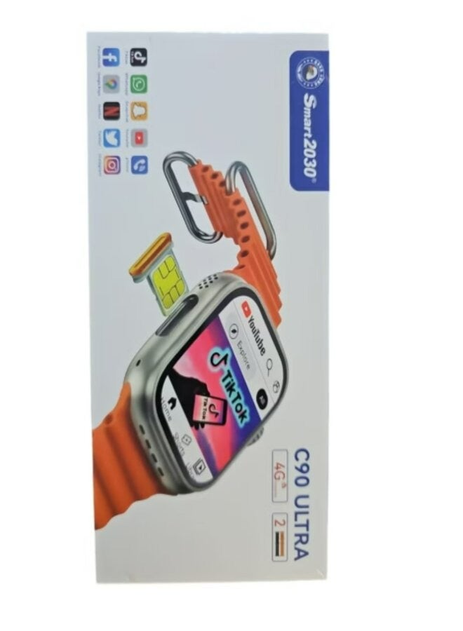 Smart 2030 C90 Ultra smartwatch 4G Network Compatibility Orange - Image 2