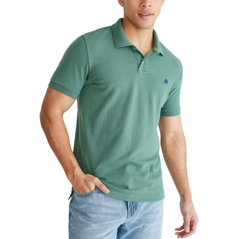 Aeropostale Aero A87 Solid Pique Polo, Treeline, S - Image 1
