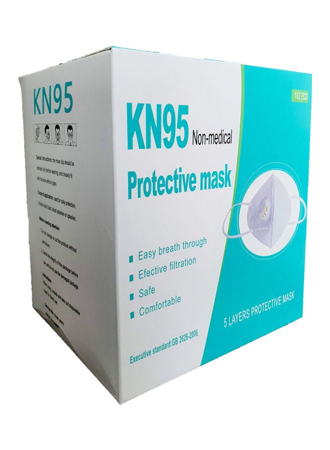 10 قطع من قناع الوجه الواقي KN95 غير طبي مكون من 5 طبقات - Image 2