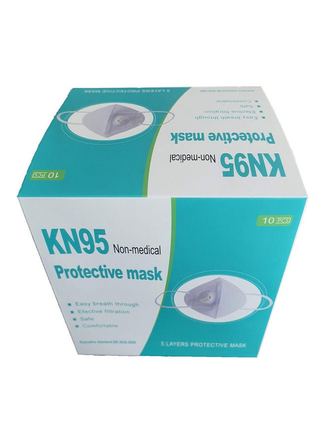 10 قطع من قناع الوجه الواقي KN95 غير طبي مكون من 5 طبقات - Image 4