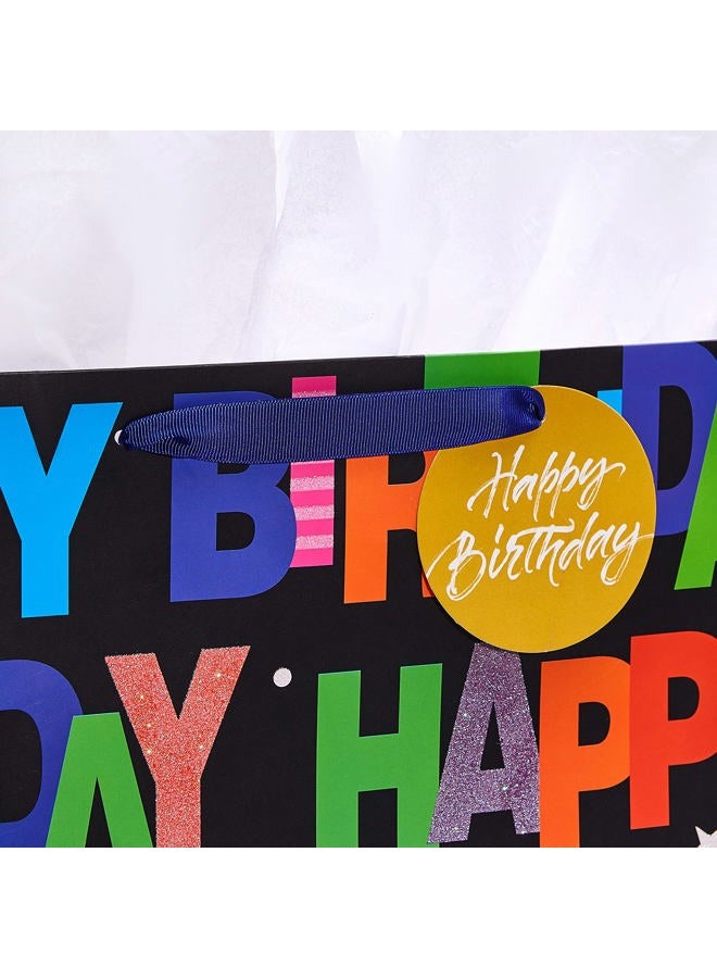 Bobobag 2 Pack 16.5" Large Gift Bag with Tissue Paper for Birthday Party (Balloons) - Image 5
