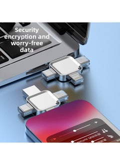 Generic Mobile Phone U Disk Four In One OTG Computer Dual-purpose High-speed Metal U Disk For AppleFor HuaweiGift USB Flash Drive Customization-Color:Rose Gold-Capacity:Shell Material (excluding Chip)  - Image 5