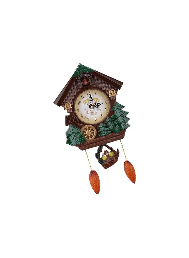 The Bros Clock Decorative Clock, Traditional Chalet Tabletop Wall Sound Cuckoo Clock Tree House Clock for Bedroom Living Room School Office Decoration - Image 2