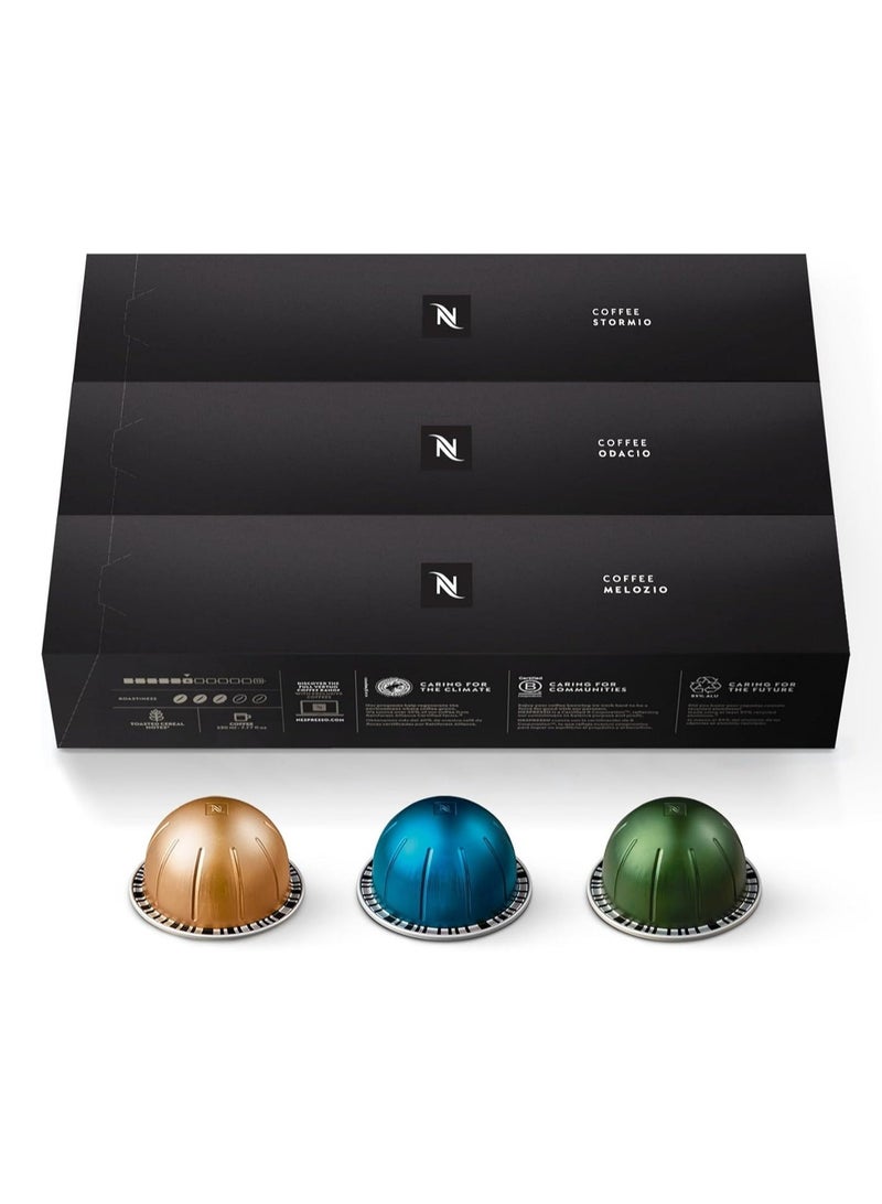 Nespresso Vertuoline Assortment, 10 Count (Pack of 3) - Stormio, Odacio, Melozio - Image 1