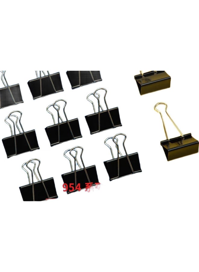 Deli 50Mm Extra-Large Metal Black Binder Clips/Bill Clips/Document Clips, 12 Pieces/Box, Office Supplies, 9541 - Image 1