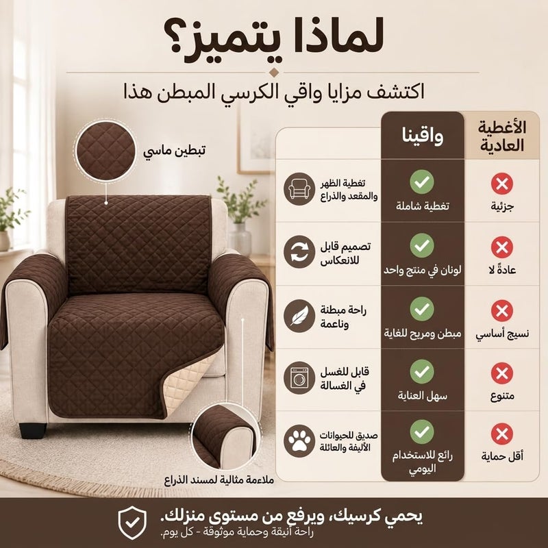 Chair Cover for Recliner Non-Slip Washable Furniture Protector Chair Slipcover, SB-280 - Image 4