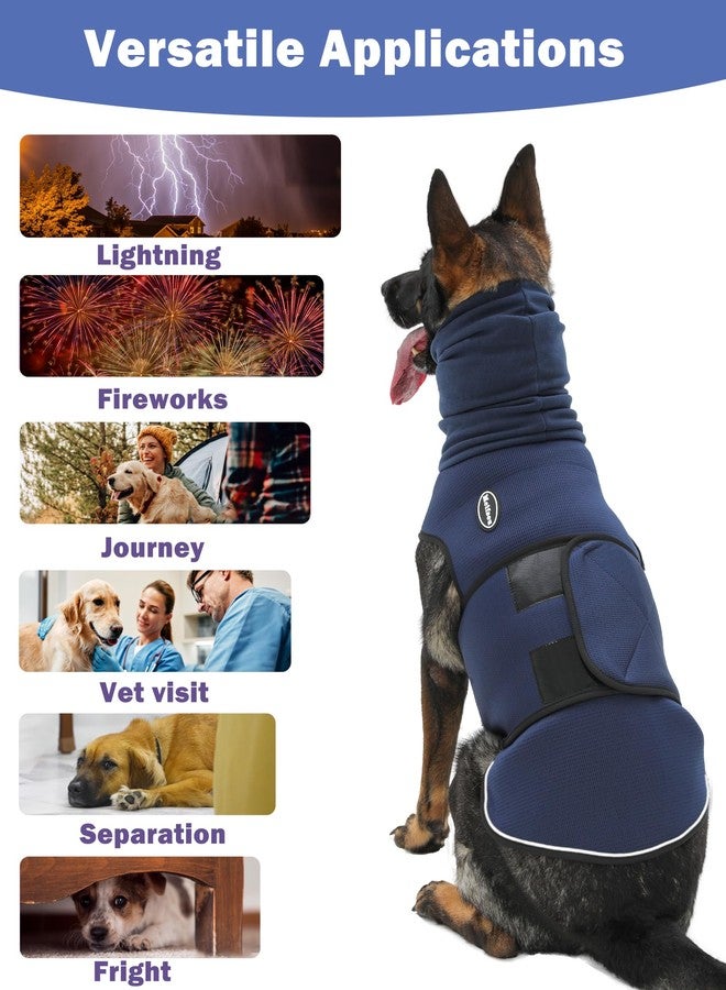 Meifsou Dog Anxiety Vest with Hood, Skin-Friendly Thunder Jacket for Dogs, All-in-One Dog Calming Shirt with Hood for Thunder, Fireworks, Separation - Keep Pet Calm Without Medicine, Army Green, M - Image 3