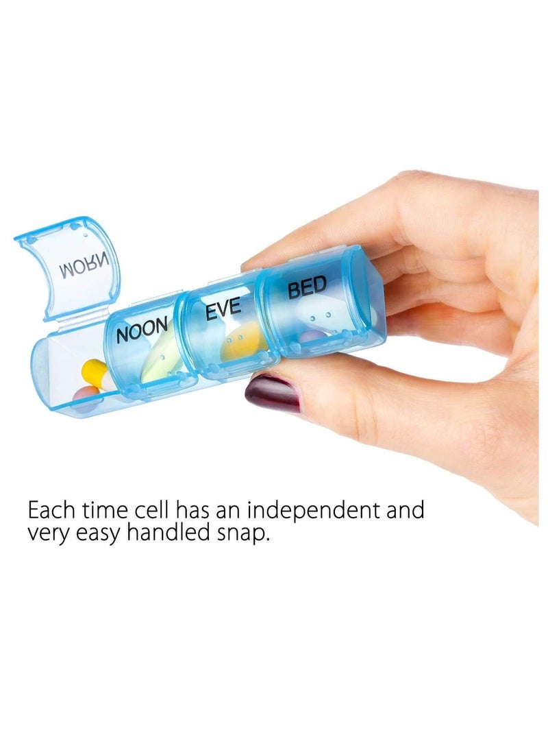 NIBEMINENT Excefore Box 7 Day, Organiser 4 Times a Day Medicine Box, Travel Tablet Boxes Weekly to Hold Medication, Vitamins, Supplements and Cod Liver Oil - Image 5