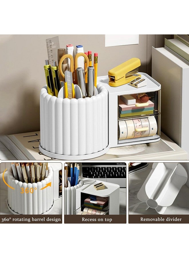 Bayleef Light luxury cosmetics storage box desktop dressing table skin care shelf table storage and finishing rotating small Pen Holder Aesthetic View - Image 4