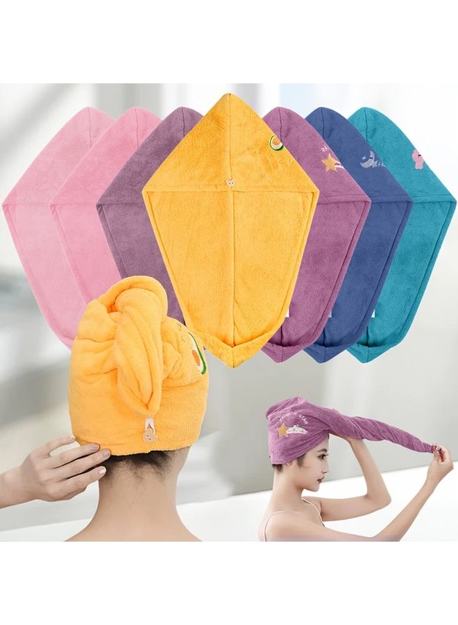 Pink Lemon Microfiber Hair Drying Cap Extreme Absorbency Soft Portable Travel - Image 1
