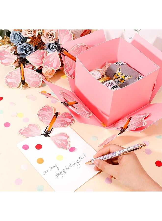 صندوق هدايا إكسبلوجن، صندوق مفاجآت الفراشة الطائرة، لعيد الميلاد وحفلات استقبال المولود الجديد وحفلات أعياد الميلاد - Image 4