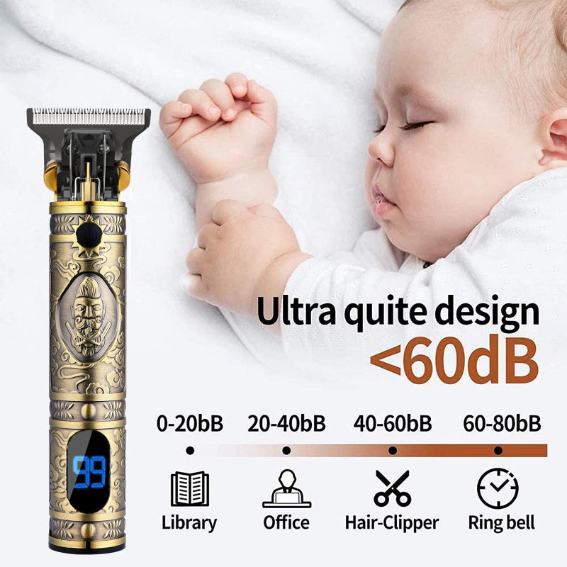 AMULISS Professional Mens Hair Clippers Zero Gapped Cordless Hair Trimmer Professional Haircut & Grooming Kit for Men Rechargeable LED Display - Image 5