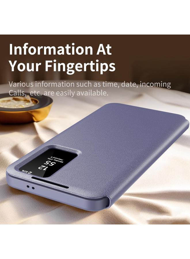 S-TOP Case For Samsung Galaxy S24 Ultra 5G Smart View Window Leather Phone Case with Card Slot - Image 4
