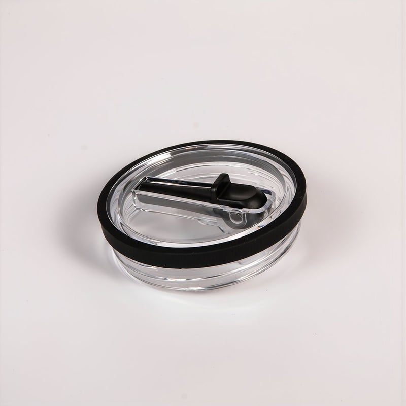 غطاء كأس 30 أونصة مطور، مانع للتسرب، غطاء شفاف قابل للطي مع فتحة مصاصة بديل - Image 2