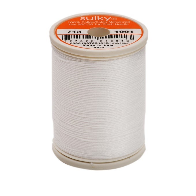 OF AMERICA 660D 12WT 2PLY COTTON THREAD 330 YD BRIGHT WHITE