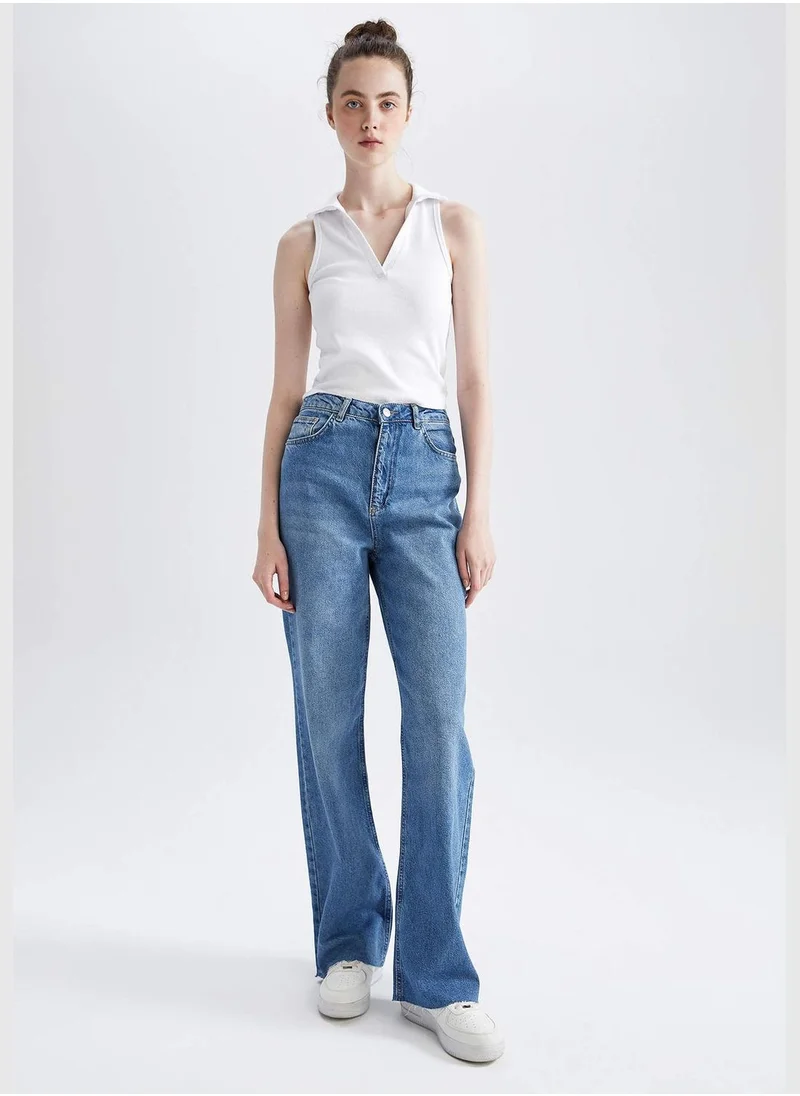 ديفاكتو Woman Wide Leg Denim Trousers
