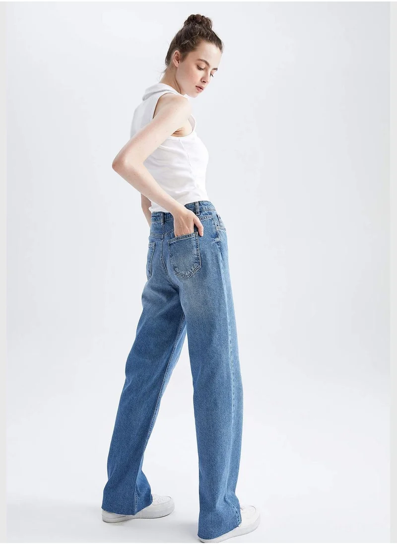 ديفاكتو Woman Wide Leg Denim Trousers