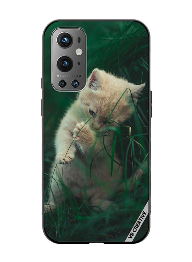 VR CREATIVE Protective Case Cover For OnePlus 9 Pro Playing Kitten Design Multicolour - Image 1