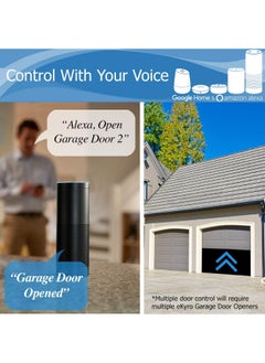 LAESO Tuya WIFI Smart Garage Door Opener Remote Controller, Smartphone App Control, Compatible with Alexa, Google Home, iPhone, Siri, Android, Door Left Open Alert, Door Security Systems, No Hub Required  - Image 3
