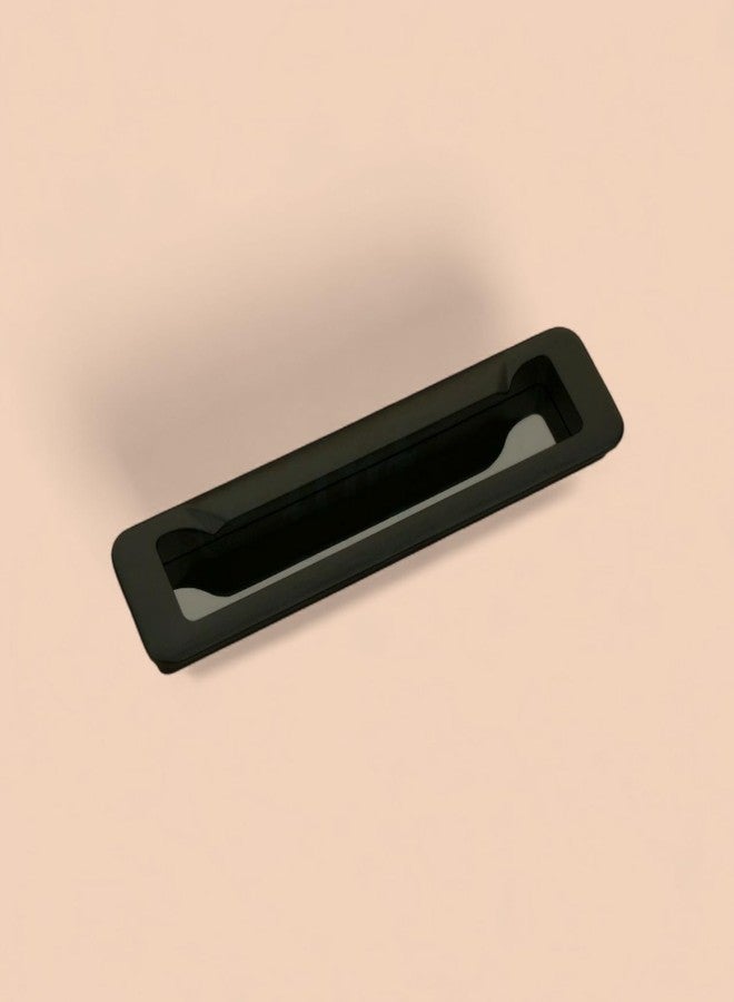 Flint Concealed Cabinet Handle Black - Kitchen Wardrobe Handle Almirah Handle Matte Black Hidden Flush Pull Zinc Handle for Drawer Cupboard Sliding Door Furniture - Image 4