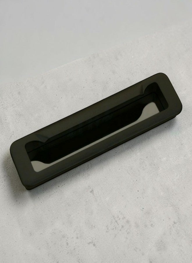 Flint Concealed Cabinet Handle Black - Kitchen Wardrobe Handle Almirah Handle Matte Black Hidden Flush Pull Zinc Handle for Drawer Cupboard Sliding Door Furniture - Image 3