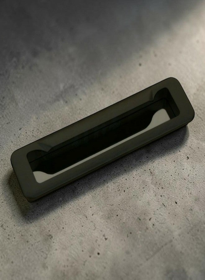 Flint Concealed Cabinet Handle Black - Kitchen Wardrobe Handle Almirah Handle Matte Black Hidden Flush Pull Zinc Handle for Drawer Cupboard Sliding Door Furniture - Image 2