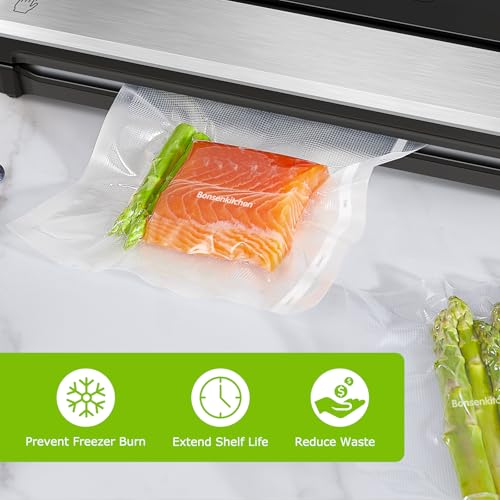 Bonsenkitchen [2025 New] Bonsenkitchen 8” x 150’ Vacuum Sealer Bags Rolls with Cutter for Food Storage, Commercial Grade, BPA Free, Great for Meal Prep and Sous Vide Cooking - Image 2