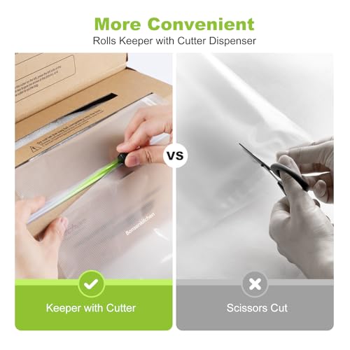 Bonsenkitchen [2025 New] Bonsenkitchen 8” x 150’ Vacuum Sealer Bags Rolls with Cutter for Food Storage, Commercial Grade, BPA Free, Great for Meal Prep and Sous Vide Cooking - Image 4