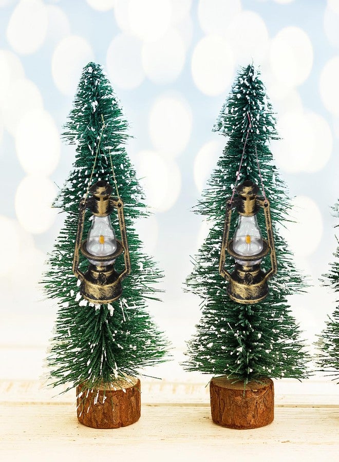 CORHAD 10Pcs Miniature Kerosene Lamp Ornament Vintage Kerosene Light Decor for Christmas Halloween Retro Lantern Light Decor for Home Tree Decorations - Image 2