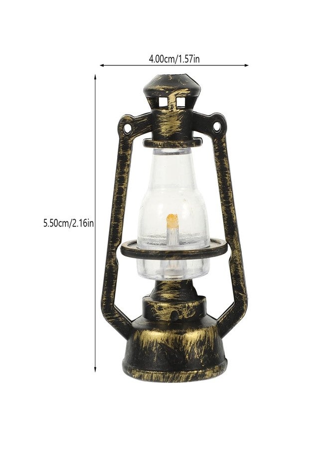 CORHAD 10Pcs Miniature Kerosene Lamp Ornament Vintage Kerosene Light Decor for Christmas Halloween Retro Lantern Light Decor for Home Tree Decorations - Image 4