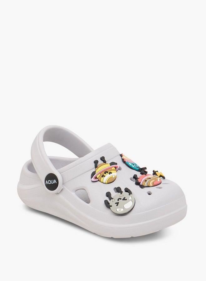 Aqua Boys Jibbitz Accent Clogs with Backstrap - Image 1