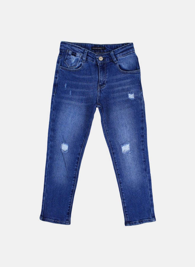 Solang Boys Mid-Wash Ripped Jeans - Image 1