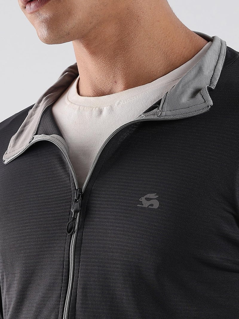 ADRO Sunscreen Jacket for Men UV Sun Advanced Protection Running Jackets For Men Biker Jackets with Zipper Sports jacket for men | SSJ-PLN-DG-S - Image 4