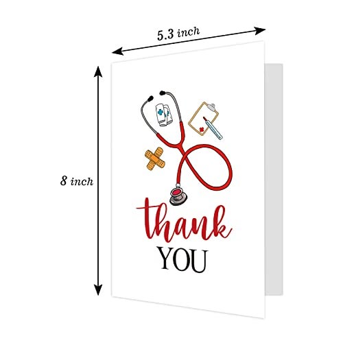 Ogeby Cute Medical Thank You Card Gifts for Doctor Nurse, National Doctors Day Thank You Card Gifts, Nurse Appreciation Cards Gifts for Women - Image 2