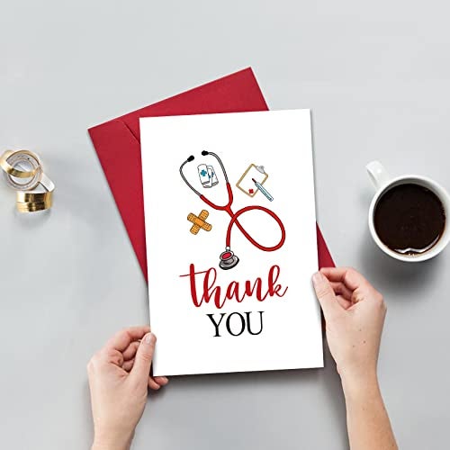 Ogeby Cute Medical Thank You Card Gifts for Doctor Nurse, National Doctors Day Thank You Card Gifts, Nurse Appreciation Cards Gifts for Women - Image 3