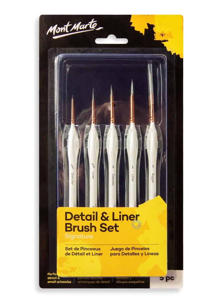 Mont Marte Detail & Liner Brush Set 5pc