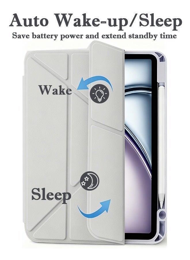 Y-Shaped Folding Stand Case for  iPad 10th Generation 10.9 inch 2022/iPad 11th Generation (A16) 11 inch 2025 Generation Cover, Magnetic Suction, Hidden Pen Storage, Supports Portrait and Landscape-Grey - Image 4