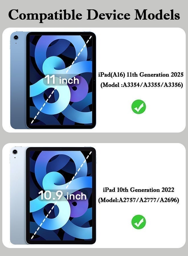 Y-Shaped Folding Stand Case for  iPad 10th Generation 10.9 inch 2022/iPad 11th Generation (A16) 11 inch 2025 Generation Cover, Magnetic Suction, Hidden Pen Storage, Supports Portrait and Landscape-Grey - Image 3