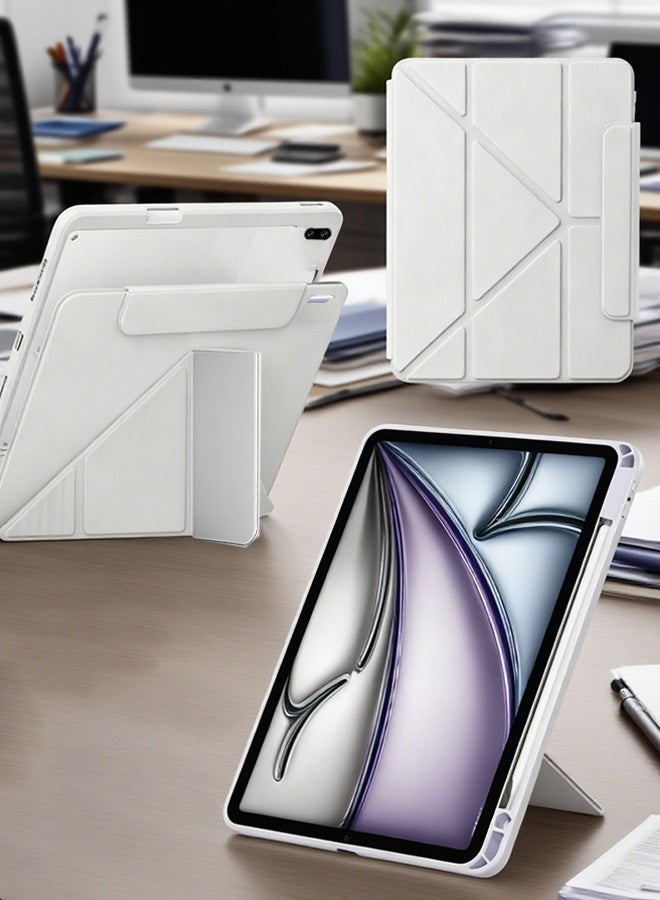 Y-Shaped Folding Stand Case for  iPad 10th Generation 10.9 inch 2022/iPad 11th Generation (A16) 11 inch 2025 Generation Cover, Magnetic Suction, Hidden Pen Storage, Supports Portrait and Landscape-Grey - Image 5
