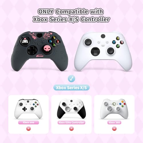 Kuitmor Controller Cover Skin for Xbox Series X/S,Soft Silicone Anti-Slip Protective Cover Skin Case Compatible with Xbox Controller with 2 Thumb Grip Caps - KLM - Image 2