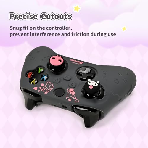 Kuitmor Controller Cover Skin for Xbox Series X/S,Soft Silicone Anti-Slip Protective Cover Skin Case Compatible with Xbox Controller with 2 Thumb Grip Caps - KLM - Image 5