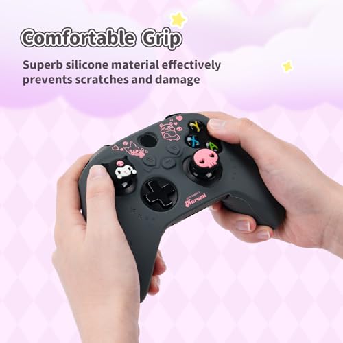 Kuitmor Controller Cover Skin for Xbox Series X/S,Soft Silicone Anti-Slip Protective Cover Skin Case Compatible with Xbox Controller with 2 Thumb Grip Caps - KLM - Image 4