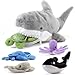 PREXTEX Plush Toy Shark Stuffed Animal with 5 Sea Animals  Shark Plush Toy with Turtle Whale Octopus Stingray Crab  Giant Stuffed Animals for Kids Aged 3 and Up  Fun Gift for Sea Animal Lovers - Image 4