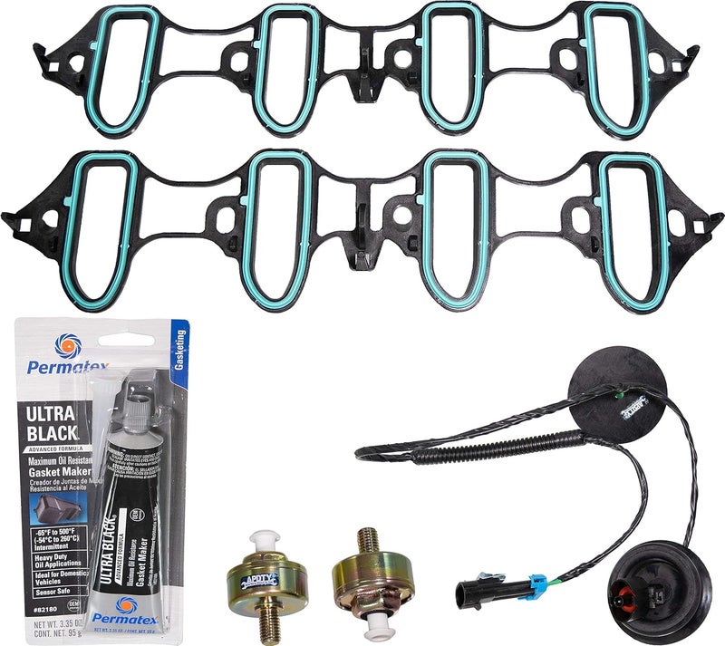 APDTY141615 Intake Manifold Repair Kit with Knock Sensors and RTV Sealant - Image 1